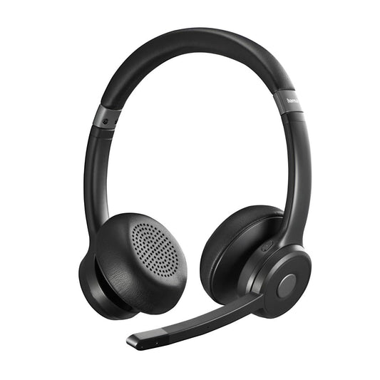 Hama Bluetooth austiņas - bezvadu, ar mikrofonu, ideālas videokonferencēm un zvaniem, melnas.