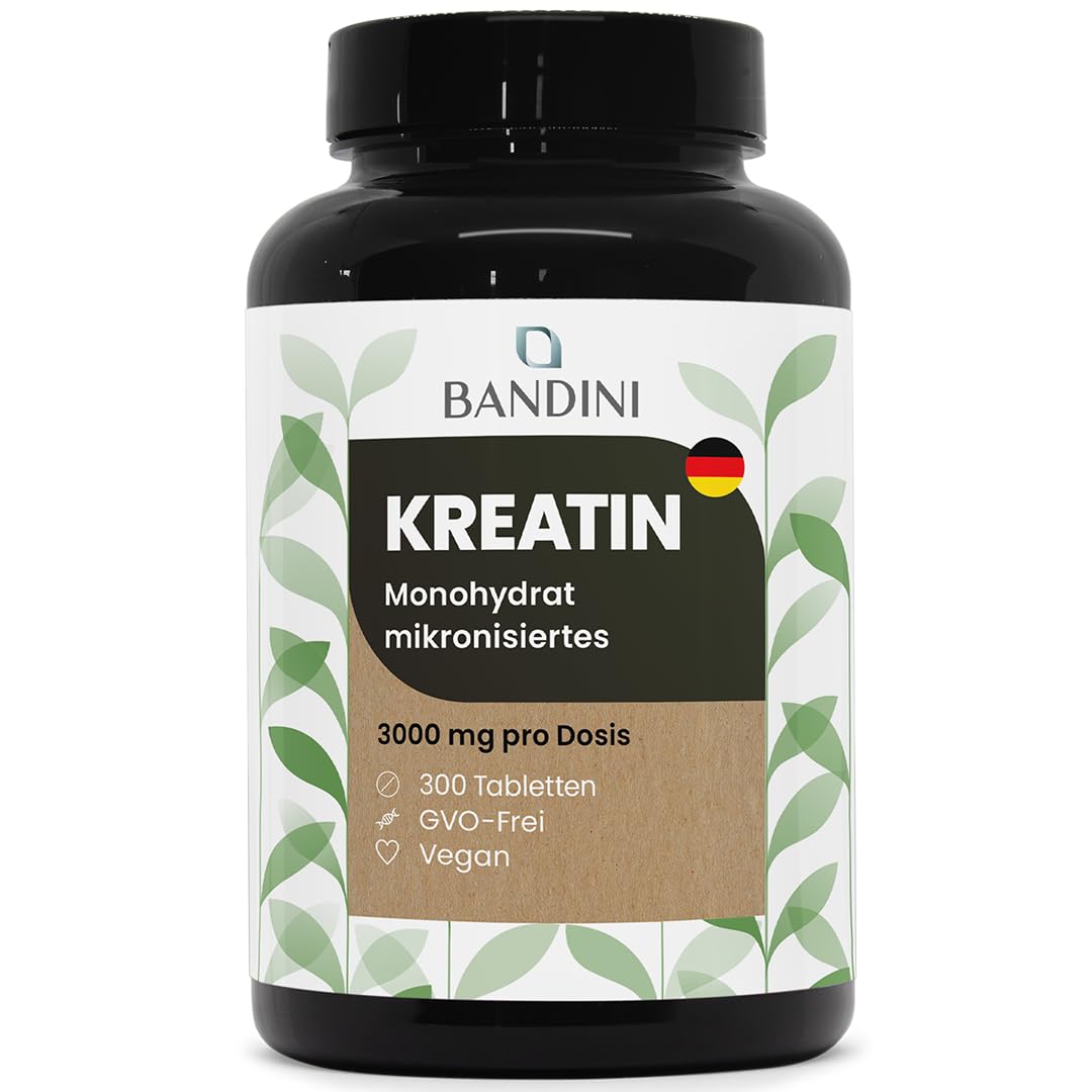 Bandini® kreatīna monohidrāts 300 tabletes | treniņam, sportam un fitnesam