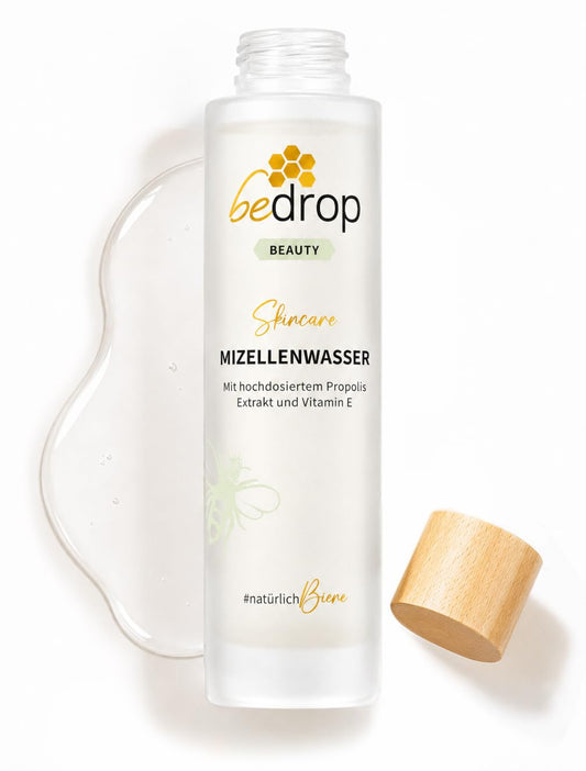 Mizelārais ūdens bedrop ar propolisa ekstraktu un E vitamīnu, sejas toniks pret ādas nepilnībām un ādas kopšanai, 150 ml