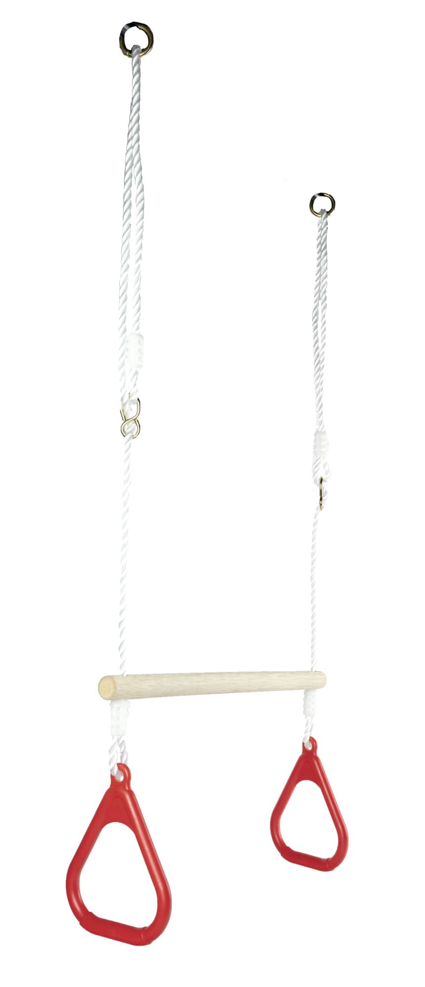 Eichhorn Outdoor 2 in 1 vingrošanas komplekts, šūpoles un trapece vienā, regulējams augstums apm. 110-160 cm, iztur līdz 60 kg, no cietkoka, no 3 gadiem