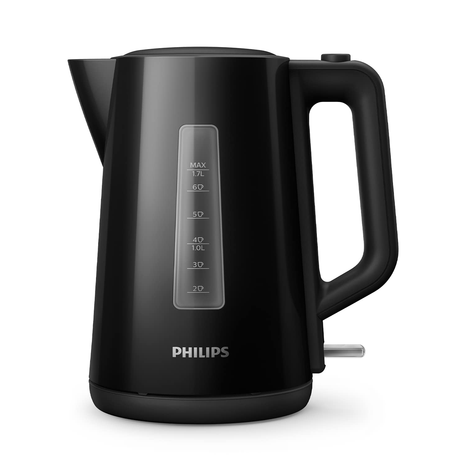 Philips ūdens vārītājs – 1,7 L, kontroles indikators, piruetes pamatne, melns (HD9318/20)