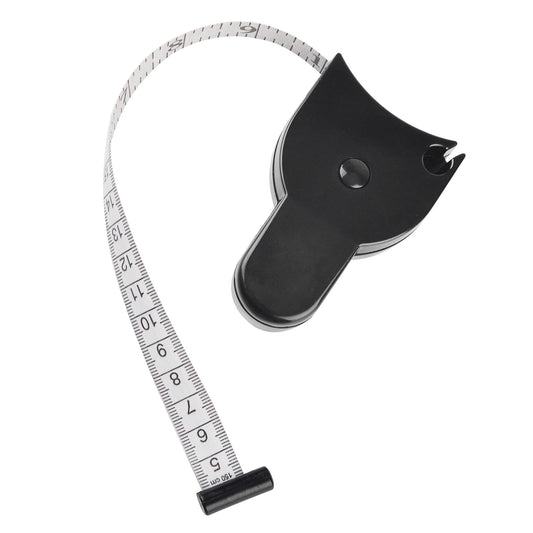 Ķermeņa mērlente Fikiro, precīzs ķermeņa mērījumu mērlentes instruments, ievelkama, melna