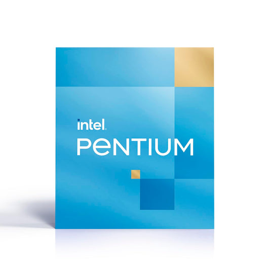 Intel Pentium Gold G7400 desktop processor 12th generation with a base clock speed of 3.7 GHz, supporting PCIe 5.0 and 4.0, and compatible with both DDR5 and DDR4 memory, model BX80715G7400.