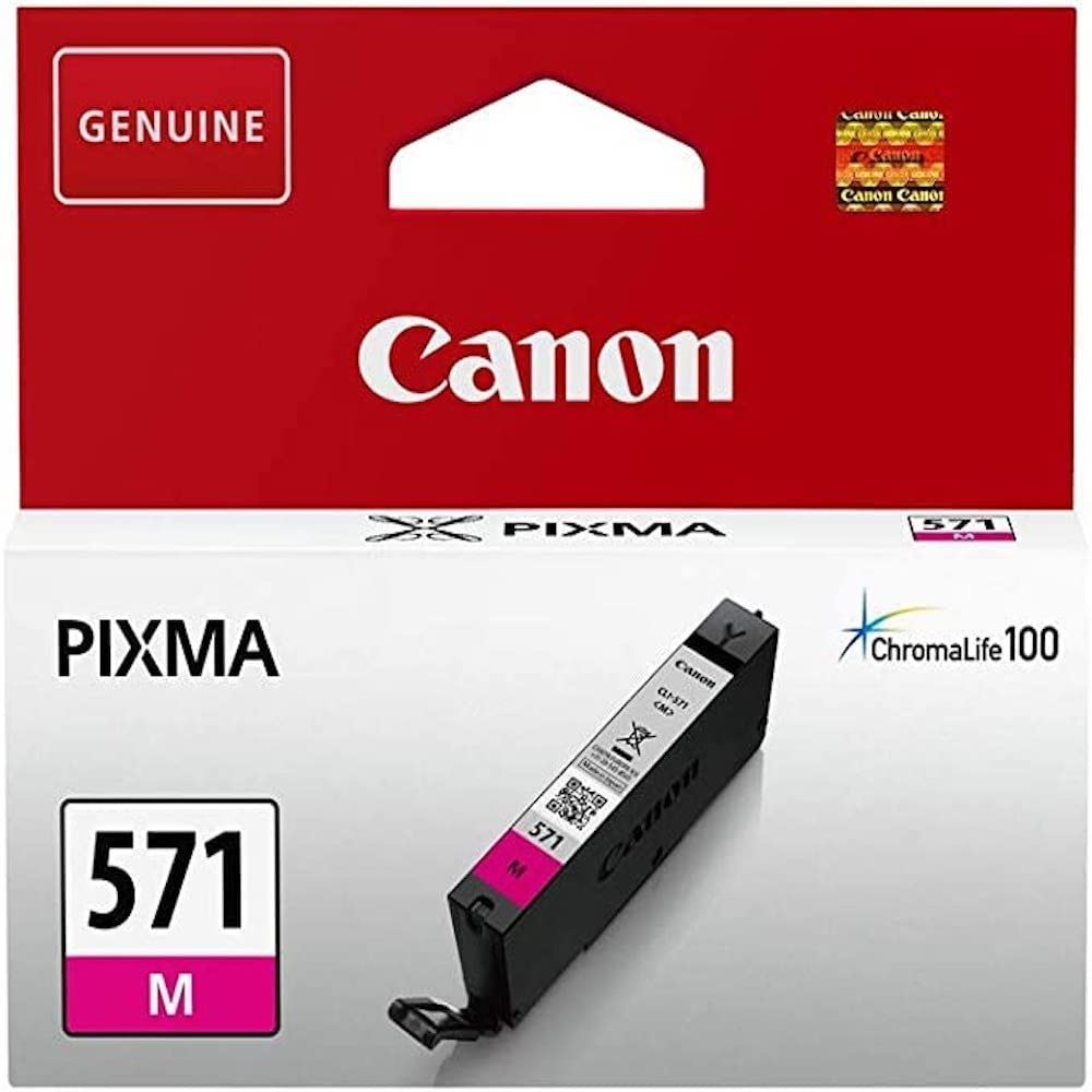 Canon CLI 571 Magenta Tintes Kasetne - Saderīga ar Pixma TS un MG sērijas printeriem, augstas kvalitātes drukāšanai.