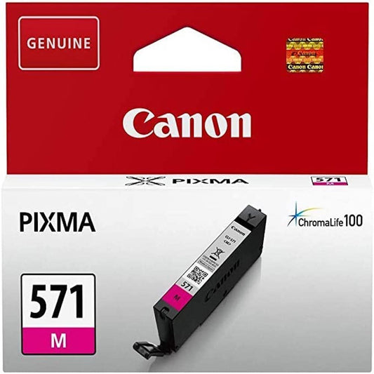 Canon CLI 571 Magenta Tintes Kasetne - Saderīga ar Pixma TS un MG sērijas printeriem, augstas kvalitātes drukāšanai.