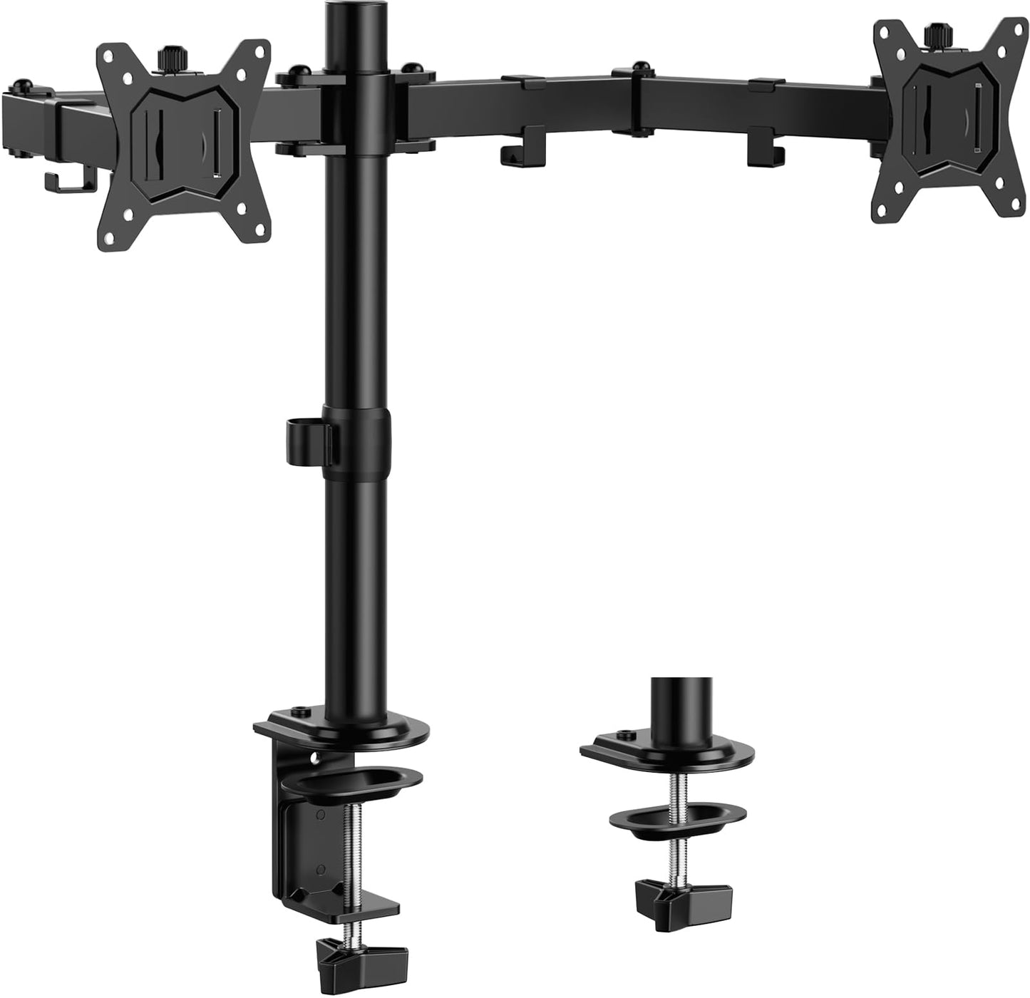ErGear monitora turētājs 2 monitoriem 13-32 Zoll ekrāniem, augstumā regulējams, noliecams, grozāms, rotējams, VESA 75/100