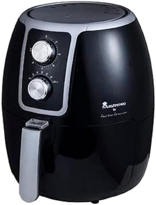 MasterPRO by Carlo Cracco AirFryer - 3.4L capacity, 1500W, timer, non-stick basket, energy-efficient, easy to clean, Black