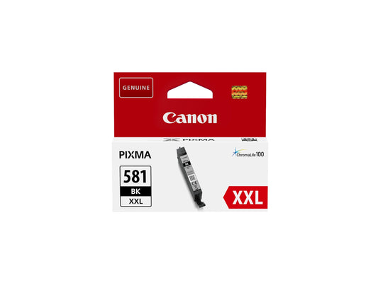 Canon CLI-581BK XXL Black Ink Cartridge - Original, 11.7 ml, compatible with photo printers, high-quality printing.