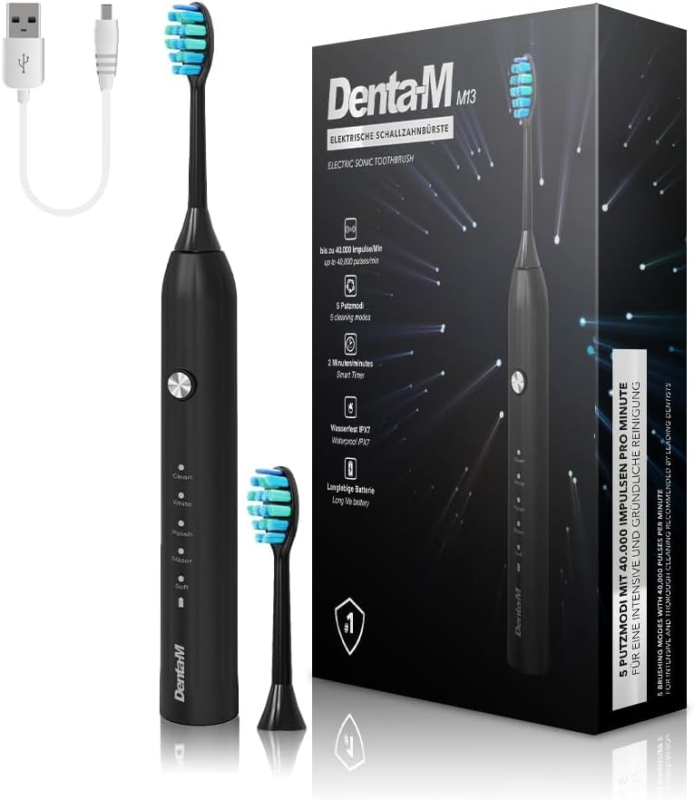 Elektriskā zobu birste Philips Sonicare 7100 ar lietotni, 4 režīmi, 3 intensitātes līmeņi, balta un tumši zila, 2 gab.