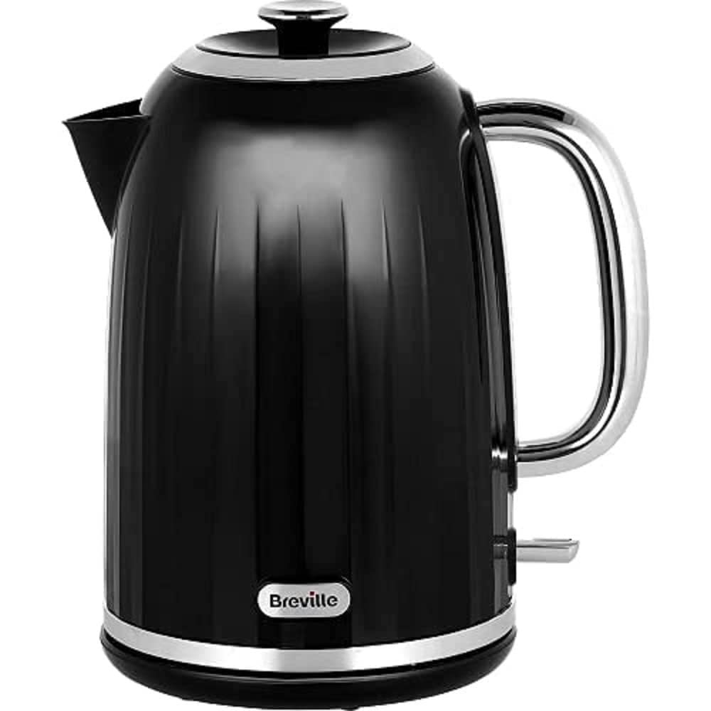 Breville Impressions elektriskā tējkanna 1,7 litri - 3 kW ātra vārīšana, melna, moderns dizains, droša lietošana.