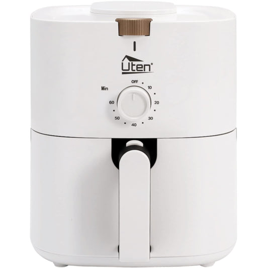Karstā gaisa fritētājs - 4L, 1500W, bez eļļas, nelīpošs grozs, 32 receptes, piemērots 2-6 personām, balts.