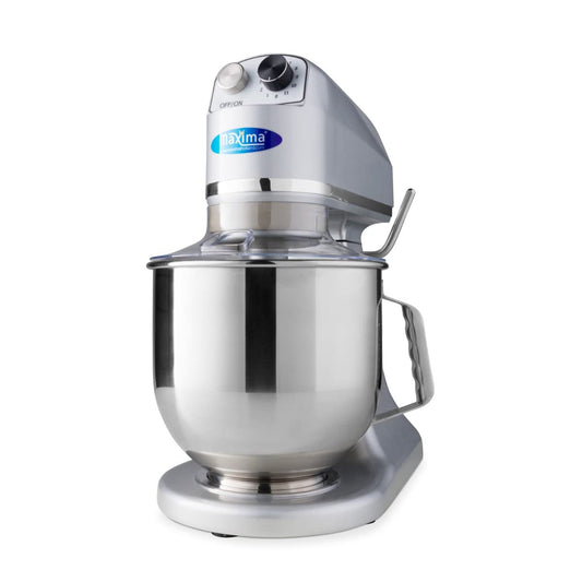 Planētu mikseris 7 L līdz 2 kg mīklas Sudrabs – nerūsējošā tērauda maisīšanas bļoda – 11 ātrumi – virtuves mašīna – stāvošais mikseris – pārtikas robots – 7 litri – pelēks
