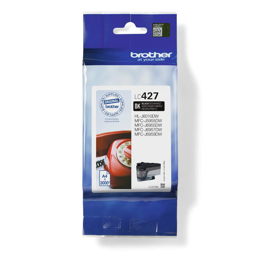 Brother LC-427BK Black Ink Cartridge - Yields up to 3,000 pages, compatible with MFC-J5955DW, MFC-J6955DW, HL-J6010DW.