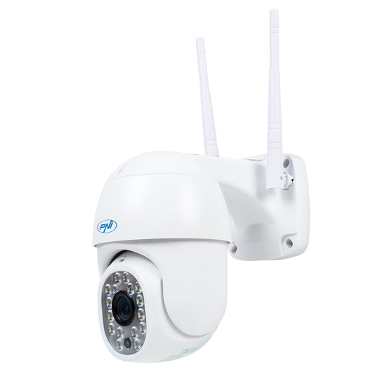 PNI IP440 WiFi PTZ bezvadu video uzraudzības kameru komplekts, 4 MP, digitālais tālummaiņa + līmējošā paliktnis zils