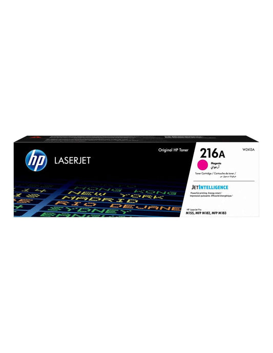 HP 216A Magenta Toner - Original cartridge for HP Color LaserJet Pro M183/M182, vibrant color, high-quality prints.
