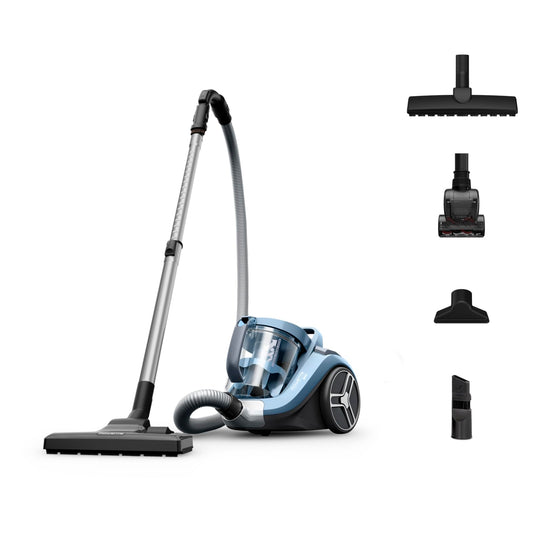 Rowenta RO4871EA Compact Power XXL - bezmaisa grīdas putekļsūcējs, 550 W, 2,5 litri, zils/sudraba, 75 dB.