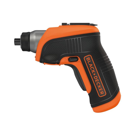 Black+Decker akumulatora leņķa skrūvgriezis CS3652LC - 3,6V, 1,5Ah, leņķa uzgalis, 8 pozīcijas, LED apgaismojums, magnētiska uzglabāšana