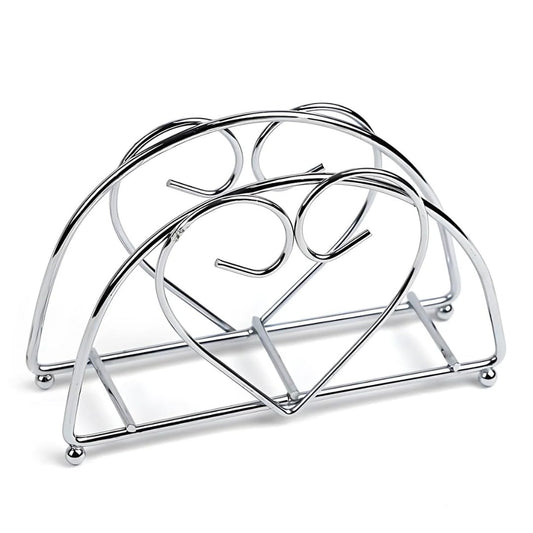 PARENCE Salvešu turētājs hromā - Elegants un praktisks galda dekors, 14x8cm, hromēts, ideāls virtuvei un ēdamistabai.