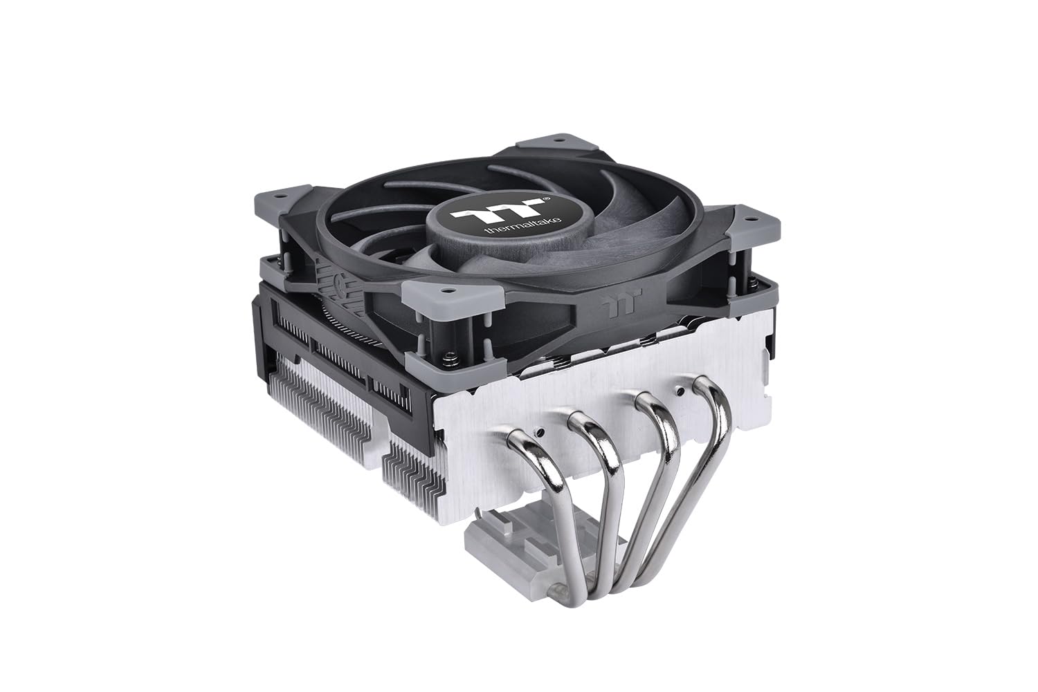 Thermaltake TOUGHAIR 110 CPU cooler - black, efficient airflow, compact design, ideal for gaming and high-performance PCs.