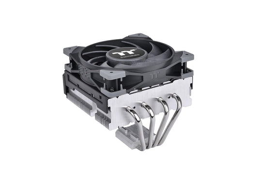Thermaltake TOUGHAIR 110 CPU cooler - black, efficient airflow, compact design, ideal for gaming and high-performance PCs.