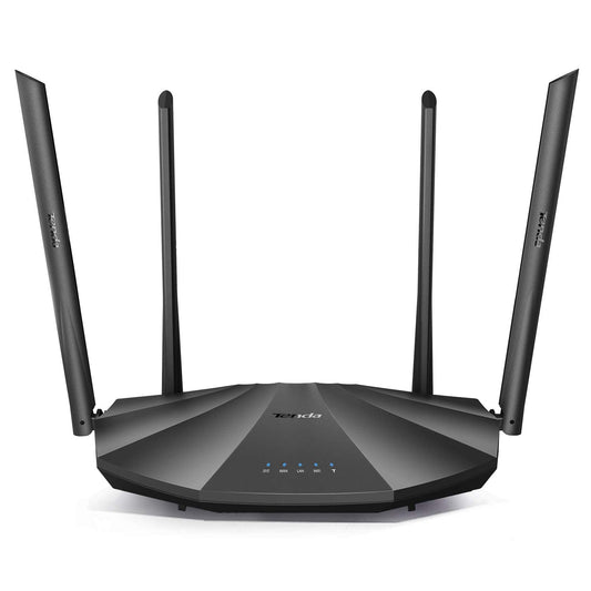 Tenda AC2100 Smart WiFi maršrutētājs AC19 - Divjoslu gigabita bezvadu (līdz 2033 Mbps) interneta maršrutētājs mājai | 4 LAN porti + 1 USB ports | 4X4 MU-MIMO tehnoloģija | Vecāku kontrole saderīga ar Alexa