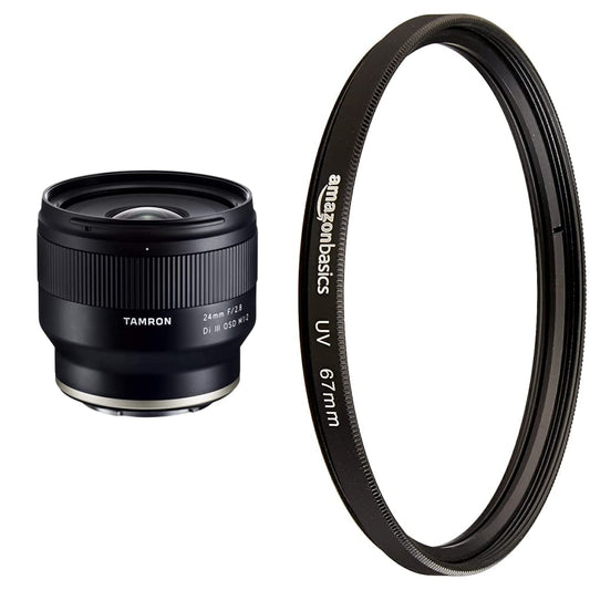 Tamron F051 24mm F/2.8 Di III OSD M 0.0430555555555556 - objektīvs Sony E-Mount & Amazon Basics UV bloķēšanas filtrs - 67mm