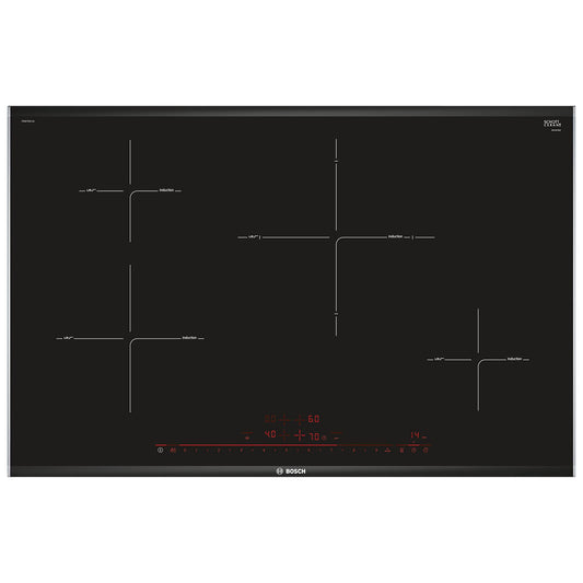 Bosch PIE875DC1E 8. sērijas indukcijas plīts virsma (patstāvīga), 80 cm plata, DirectSelect Premium - augstākais lietošanas komforts, PerfectFry cepšanas sensors - vairs nav piededzināšanas.