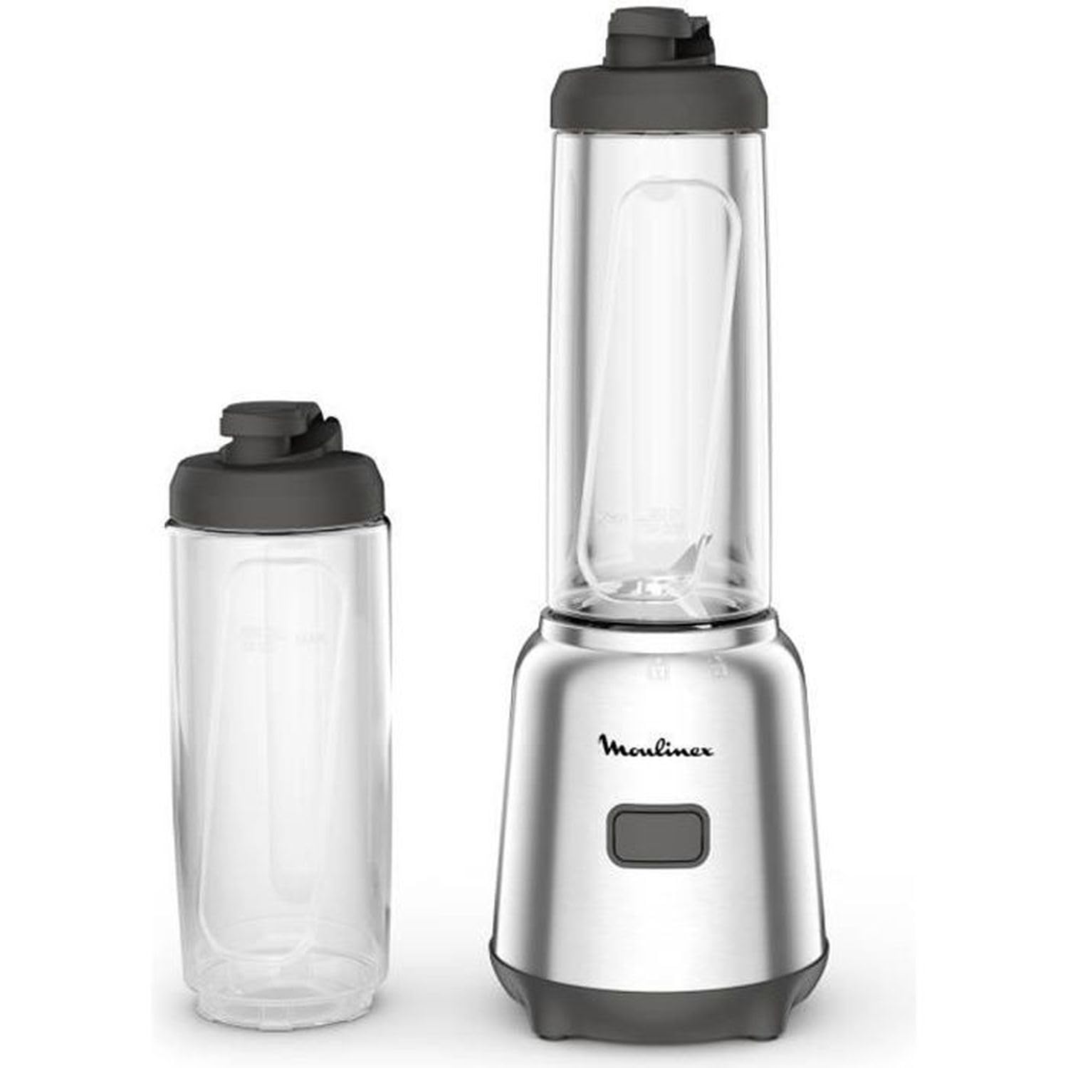 Moulinex Mix & Move mikseris - 300 W, 0,8 l ietilpība, 2 Tritan pudeles, kompakts, ergonomisks, noņemami asmeņi.