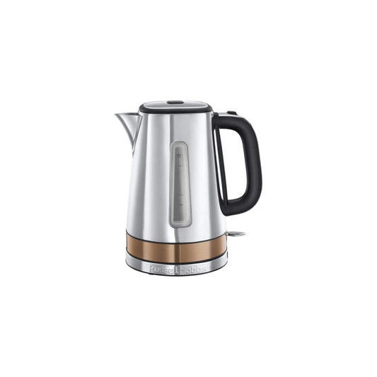 Russell Hobbs tējkanna [1,7l, 2400W] Luna nerūsējošā tērauda vara (ātrās vārīšanas funkcija, izņemams kaļķu filtrs, ārējā ūdens līmeņa rādītājs, automātiska vāka atvēršana) Tējkanna 24280-70