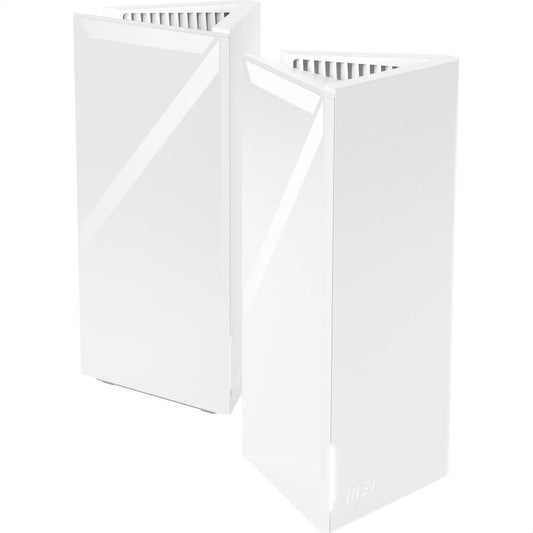 MSI Roamii BE Lite WiFi 7 Mesh sistēma, divjoslu, 2-3600 Mbps ātrums, 2.5G un Gigabit porti, atpakaļsaišu savienojums, vienkārša uzstādīšana, vecāku kontrole un paplašināta drošība