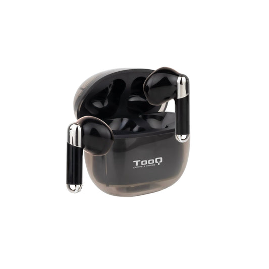 TOOQ TQBWH-0054B – Onyx bezvadu Bluetooth austiņas ar mikrofonu, uzlādes futrāli, melnas, saderīgas ar iPhone/iOS/Android