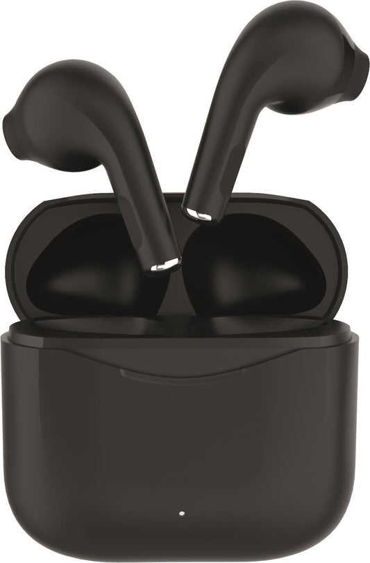2GO Bluetooth austiņas TWS 350 - bezvadu, melnas, ergonomisks dizains, ilga akumulatora darbības laiks
