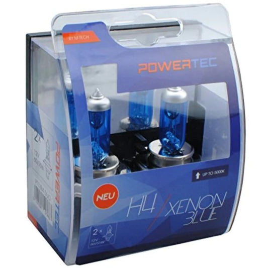 M-Tech PTZXB4-DUO H4 Xenon Optik Halogen spuldze 55 W, zila, skaits 2