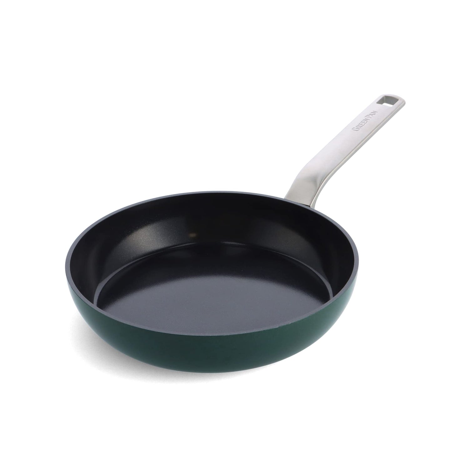 GreenPan Evolution 24 cm pan - high-quality ceramic non-stick coating, PFAS-free, induction compatible, dishwasher safe, oven safe, evergreen green