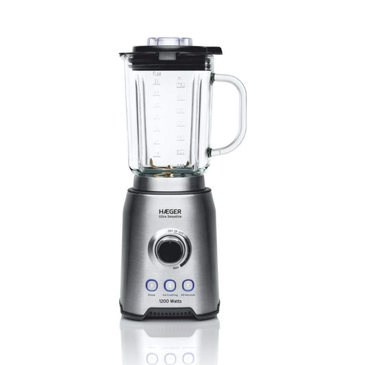 Haeger Ultra Smoothie 1200 W Blender - High-power, sleek design, multiple speed settings, perfect for smoothies and soups.