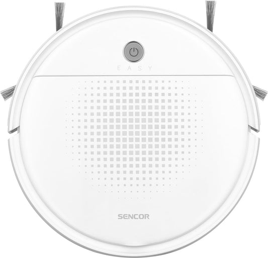 SENCOR SRV 1550WH - Kluss, kompakts putekļsūcējs robots ar Smart Room navigāciju, ideāls dzīvnieku spalvām.