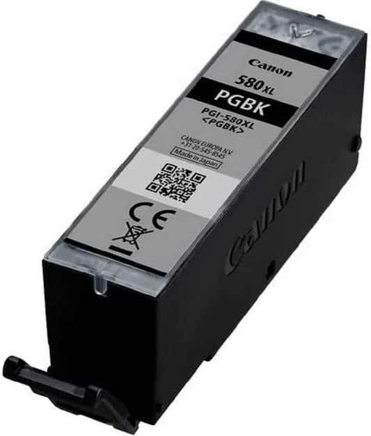Canon oriģināltinte PGI-580XL PGBK - XL melna tintes kasete, pārstrādājams iepakojums, augsta kvalitāte.