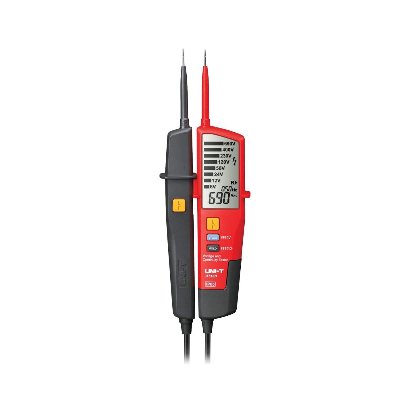 Multimetrs UNI-T MIE0196/UT18D sprieguma testeris, nepārtrauktības un RCD tests, IP65, LCD displejs