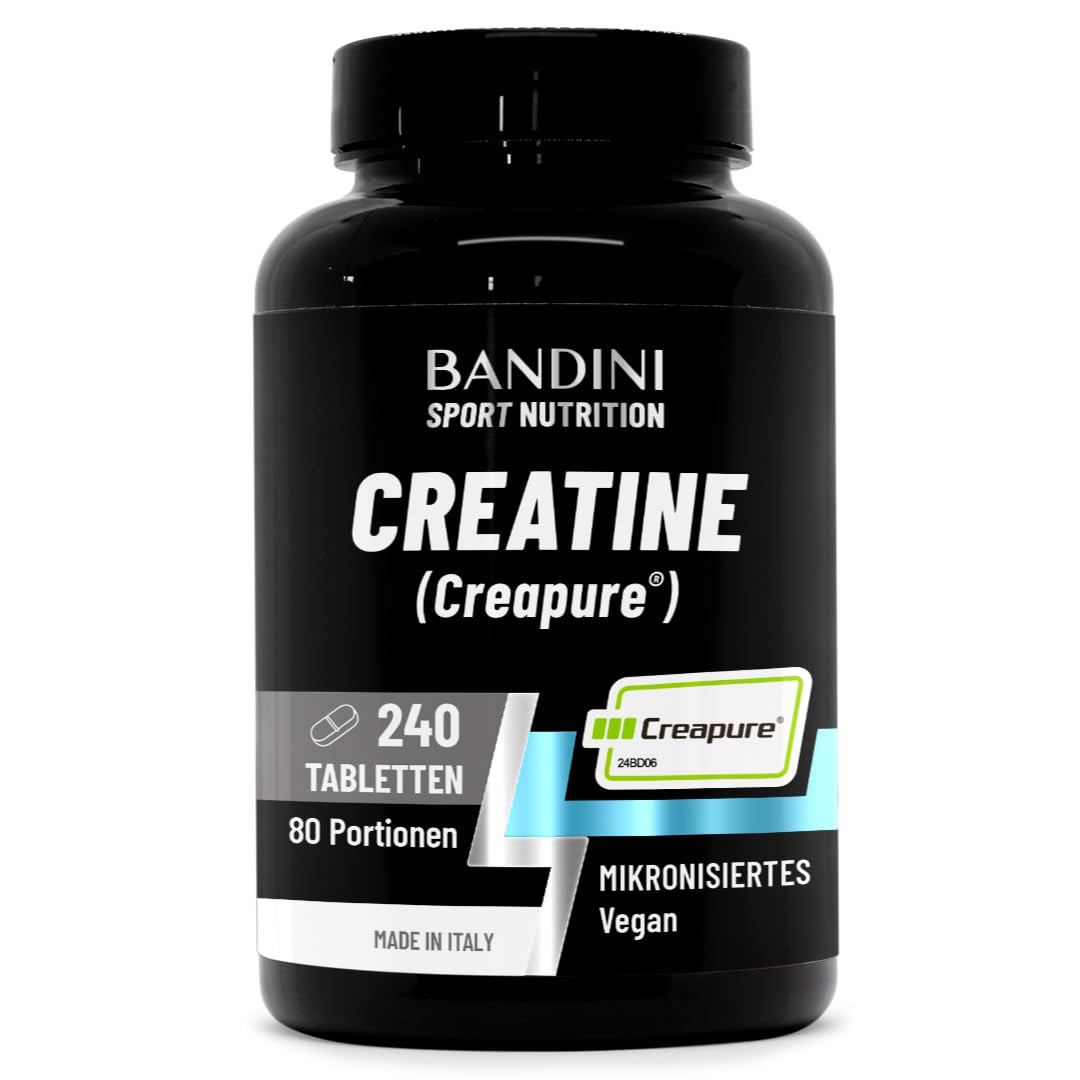 Bandini® kreatīns CREAPURE® monohidrāts 240 tabletes - kreatīns 3000 mg