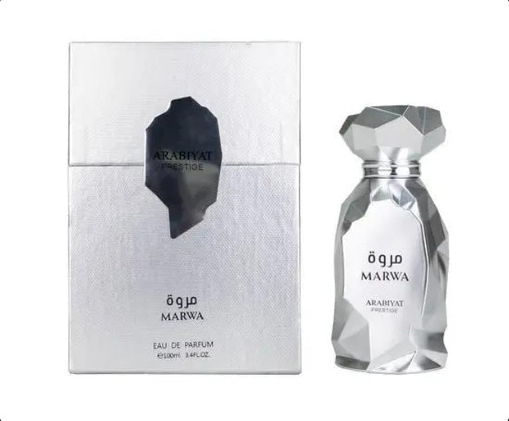Vīriešu parfīms Arabiyat Prestige Marwa Eau de Parfum, 100 ml, sudraba krāsā, bez ārējā iepakojuma