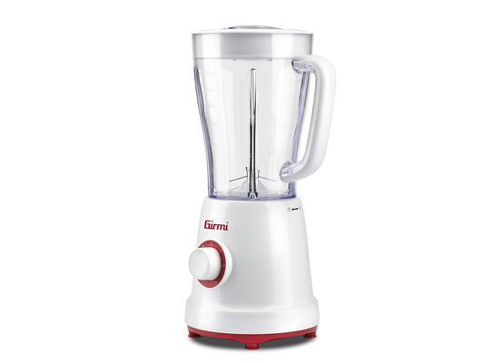 Girmi FR46 elektriskais mikseris - 1,5L, 2 ātrumi, pulsa funkcija, 4 nerūsējošā tērauda asmeņi, balts/sarkans.