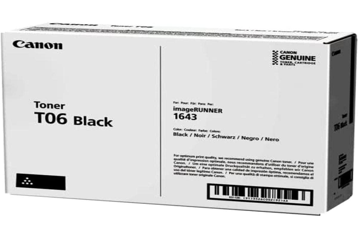 Canon T06 melns - 20,5k toneris priekš IR1643, melns, augstas kvalitātes drukāšanai.