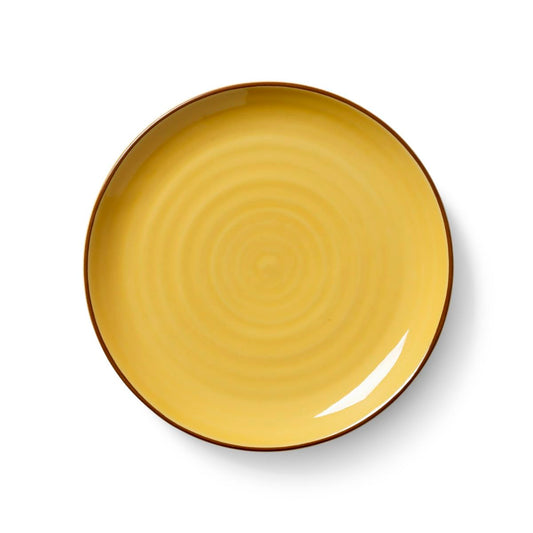 Kähler Design Colore plakanā keramika, izgatavota ar rokām, krāsā: safrāna dzeltena, diametrs: 19 cm, 690600, 3