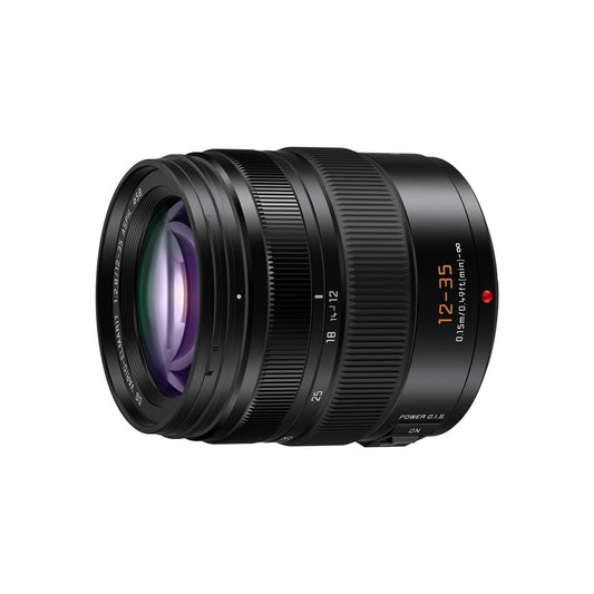 Panasonic Lumix H-ES12035 Leica DG objektīvs, 12-35 mm fokusa attālums, F2.8 ASPH diafragma, ideāli piemērots video, makro objektīvs, plaša leņķa, vidējais objektīvs.