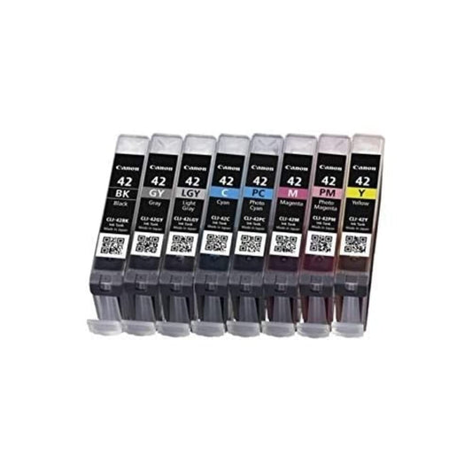Canon CLI 42 Tintes kasetņu komplekts - oriģinālas BK/GY/LGY/C/M/Y/PC/PM kasetnes Pixma PRO100 PRO100S printeriem