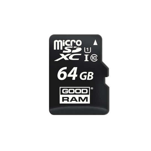 goodram 64GB M1AA mikrokarte augsta ātruma klase 10 atmiņas karte ar adapteri un UHS-I saskarni lasīšanas ātrums līdz 100 MB/s rakstīšanas ātrums no 10 MB/s 64 GB