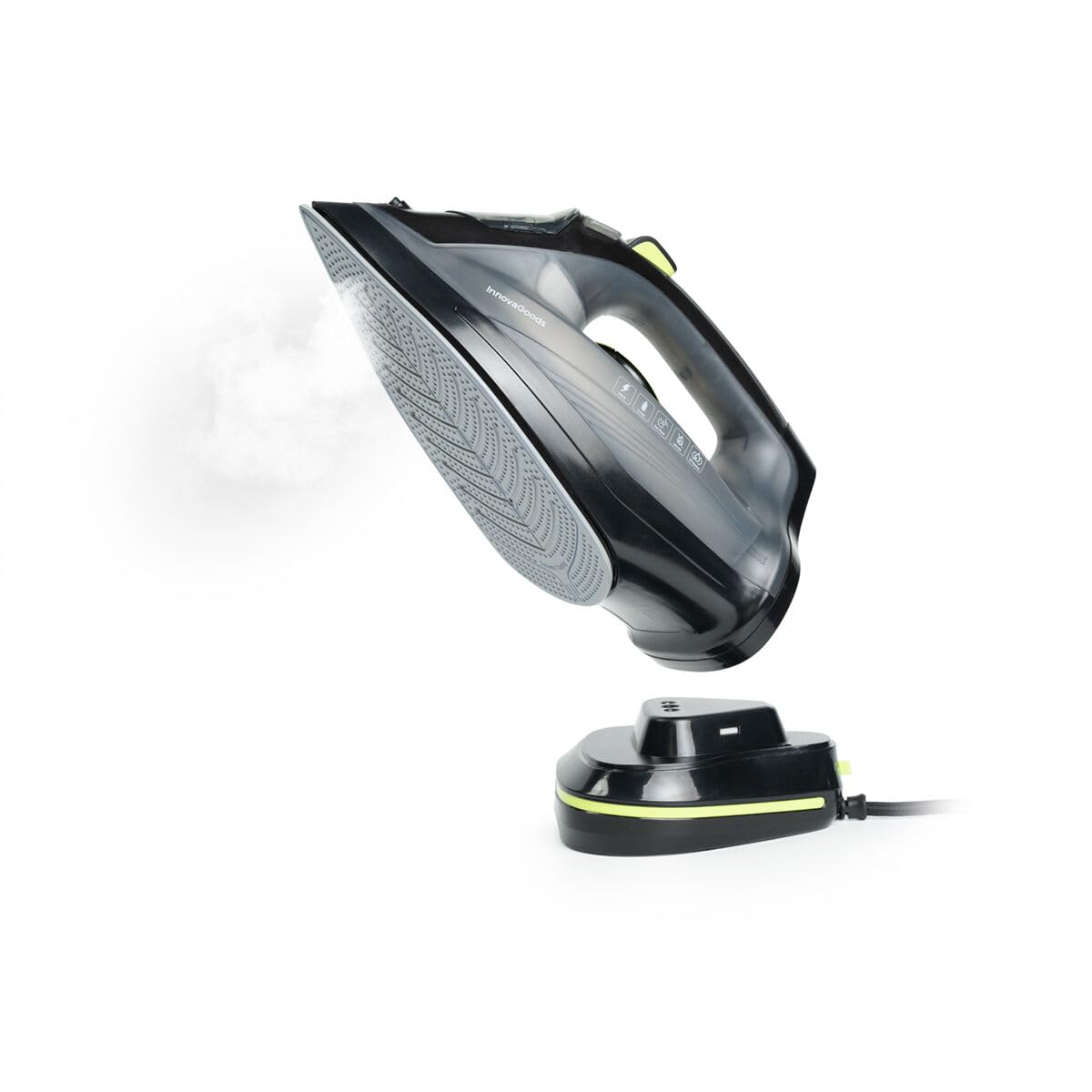 InnovaGoods Bezvadu 2-in-1 tvaika gludeklis - 2400 W, 20-30 g/min, bezvadu dizains, kompakts un viegli lietojams