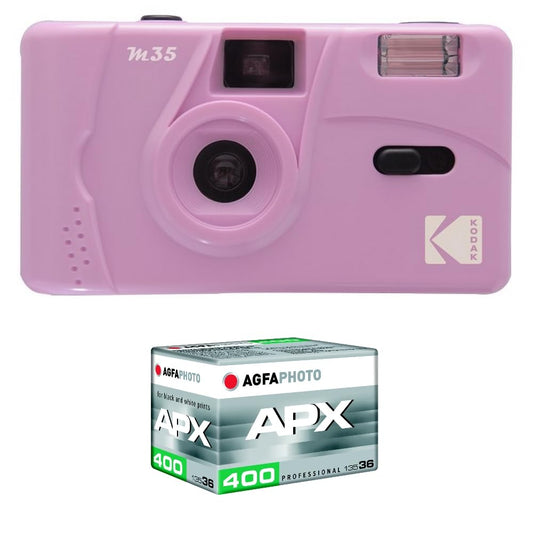KODAK uzlādējama kamera M35 – 35 mm, Candy Pink, retro design, compact, perfect for vibrant photography.