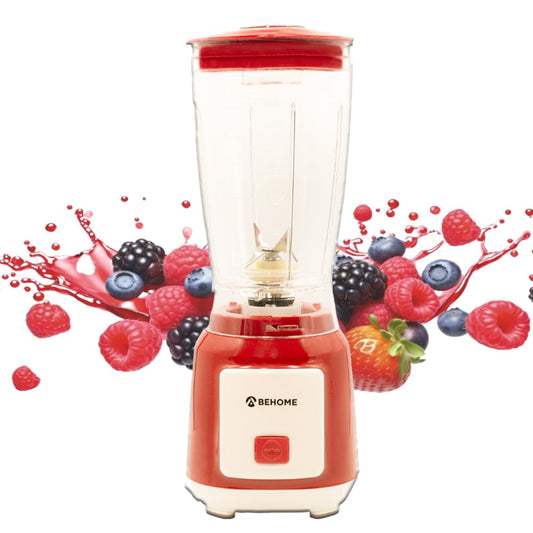 BEHOME stacionārais mikseris 250 W - jaudīgs sarkans, 600 ml smoothie veidotājs, augstas veiktspējas.