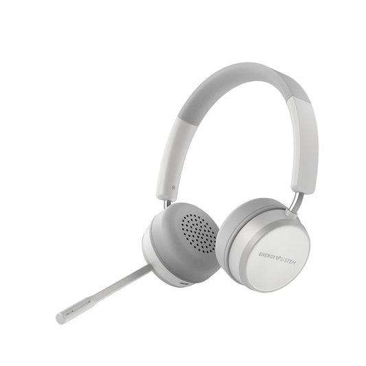 ENERGIE SISTĒMA Energy Sistem Bezvadu austiņas Office 6 - Bluetooth 5.0, HQ balss zvani, atmiņas putu ausu spilventiņi, ātrā uzlāde, balts
